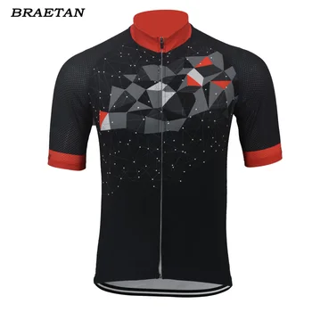 braetan велоспорт джерси мужская черная геометрическая забавная велосипедная одежда с коротким рукавом велосипедная одежда Джерси велосипедная одежда