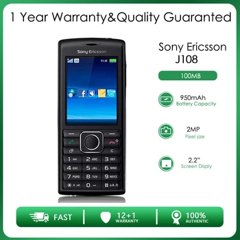 Sony Ericsson Cedar J108 Восстановленный-Оригинальный Разблокированный 280 МБ Оперативной Памяти, 2-Мегапиксельная Камера, Дешевый Мобильный Телефон С Бесплатной Доставкой