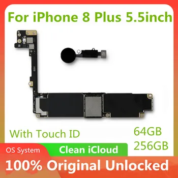 64 ГБ 256 ГБ для iPhone 8 Plus Материнская плата с / без Touch ID Материнская плата для iPhone 8 Логическая плата Полностью рабочая без iCloud