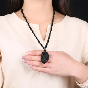 кулон из черного камня Amphioxus Jewelry Wang Learning Carp ожерелье