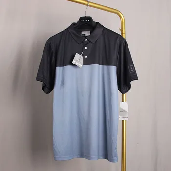 Новые мужские рубашки для гольфа, мужские футболки-поло с коротким рукавом, мужские футболки для спорта на открытом воздухе, Стрейчевая быстросохнущая одежда для гольфа, мужская одежда