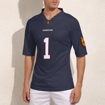 Персонализированные Футбольные майки New England № 1 Черного цвета Модная Мужская футболка для регби Спортивная Одежда Индивидуальная рубашка для регби