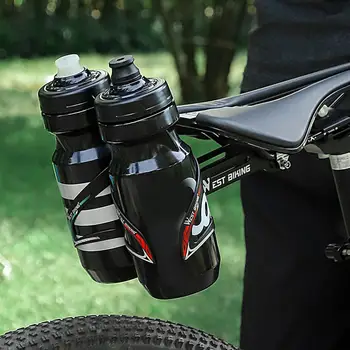 Портативный полезный адаптер для крепления к бутылке для воды с ЧПУ, черный удлинитель с двойным креплением для бутылки, прочный для велосипеда