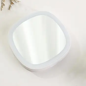 1 комплект умного светодиодного зеркала для макияжа, кнопка регулировки, Зеркало для макияжа с защитой от царапин, туалетное зеркало карманного размера