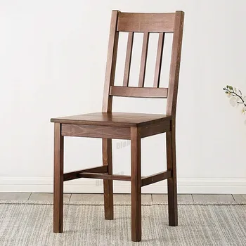Скандинавский Обеденный стул, Кухонная мебель, Обеденные стулья из массива Дерева, Простой Компьютерный стул для конференций, стул для кабинета в ресторане Со спинкой